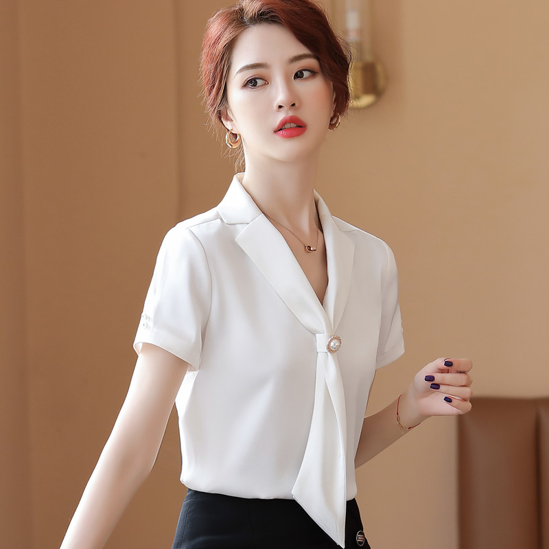 Title 9, Temperament Fluttering Wide Loose Silk Shirt Go...