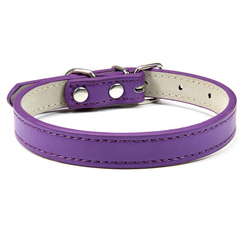 Title 6, Durable and comfortable PU leather pet collar, ...