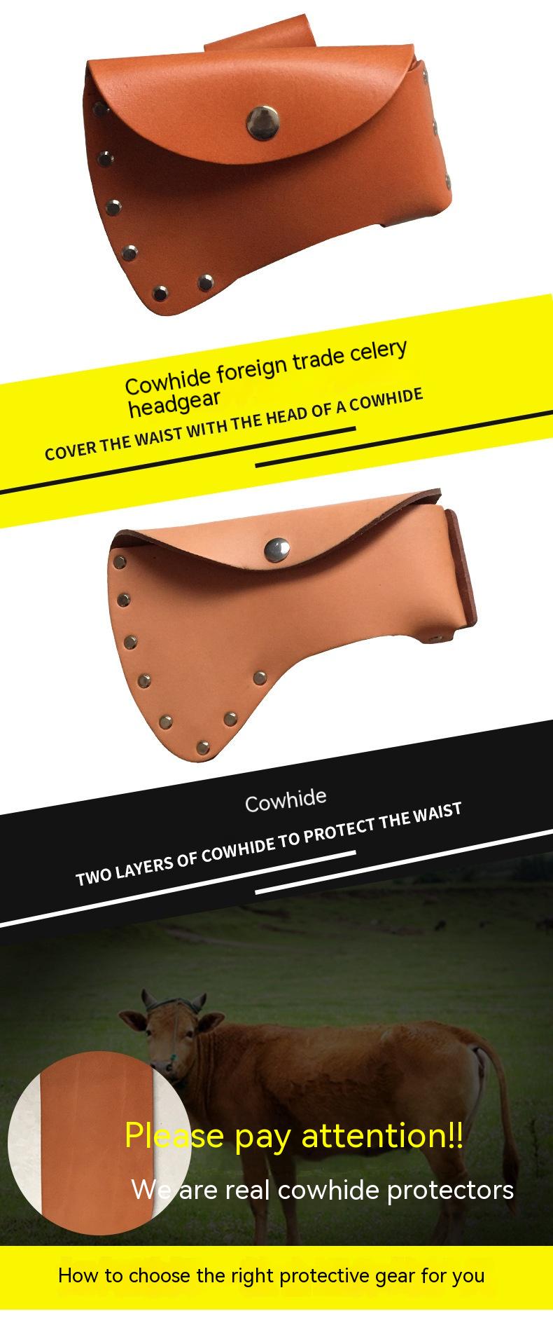 Title 2, Blade Protective Safety Leather Cowhide Materia...