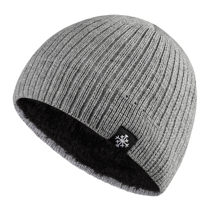 Men's Hat Snowflake Label Wool Outdoor Thickening