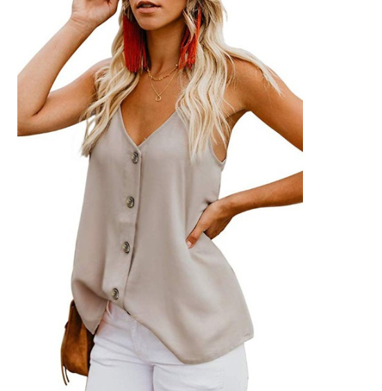 Title 2, Summer Sexy Thin Shoulder Strap Top Women New C...