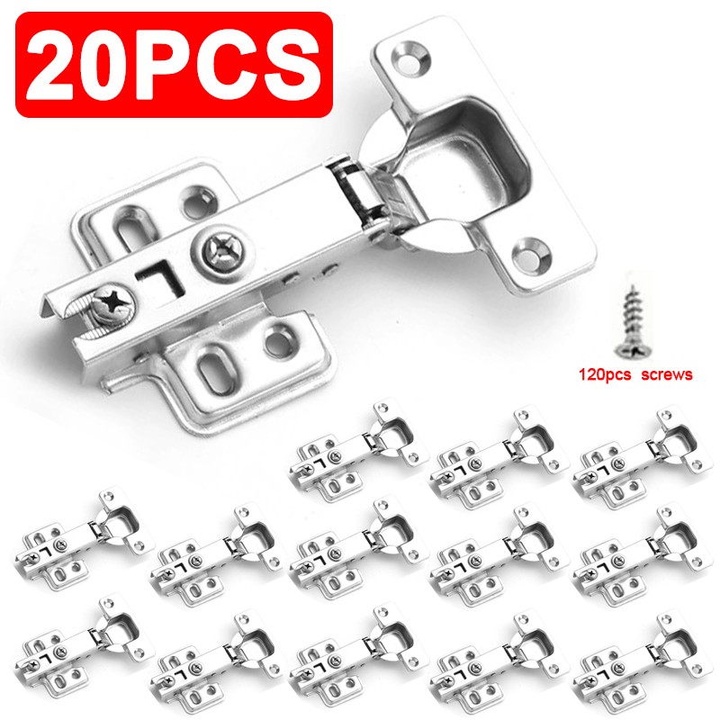 20x Soft Close Kitchen Cupboard Cabinet Door Hinges Slow Shut Full Overlay 35mm — image 10
