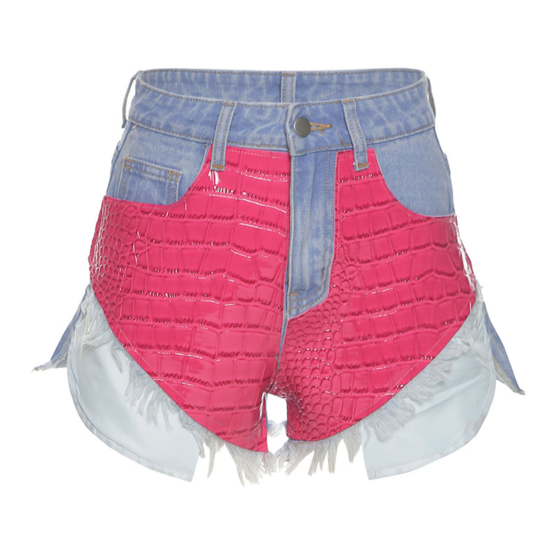 Bag Hip Tight Street Shooting Casual Denim Shorts Women Red - Shop at LoveMi