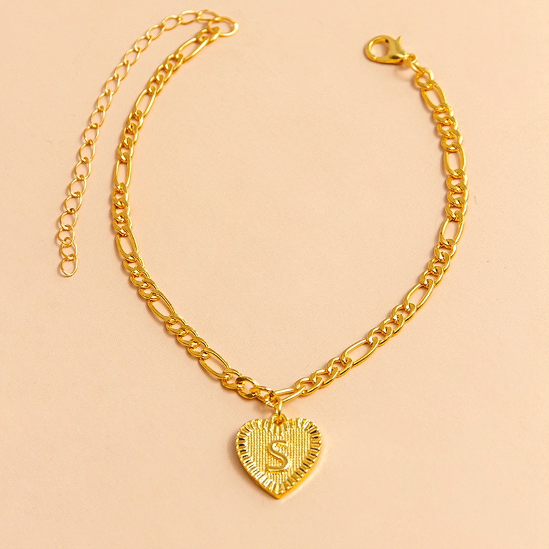 … Color Heart Pendant Foot Bracelets Women