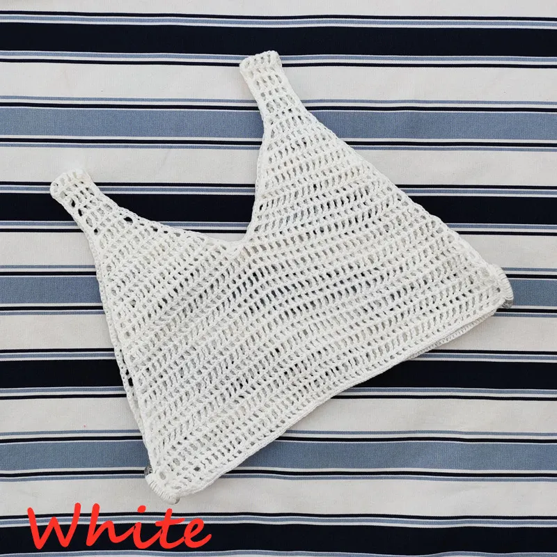 Handmade Crochet Bohemia Beach Bikini Smock Sunscreen - White