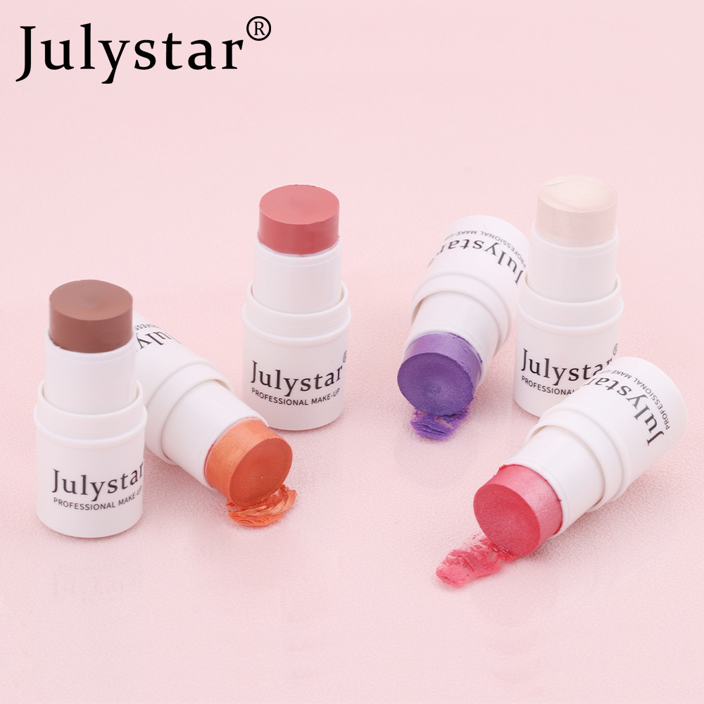 Lazy People's High Gloss Face Repairing And Sun Drying Rouge Pearl Powder Blusher Cream Powder Blusher Stick Monochrome Matte Powder Blusher thumbnail 2