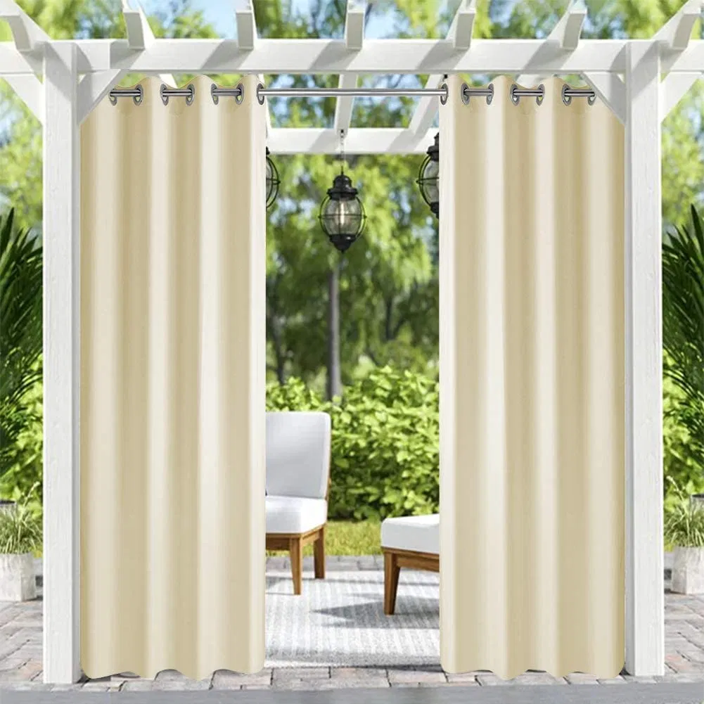 Outdoor Patio Curtain Grommets 50x10inch Ivory