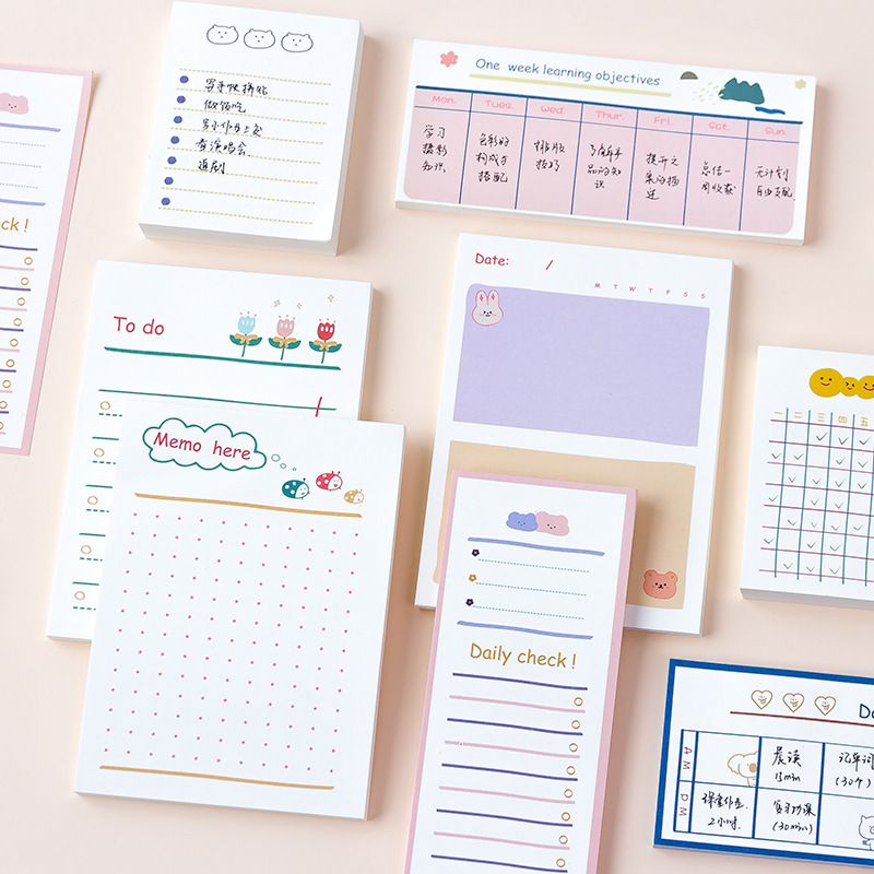 Cute Cartoon Plan Note Pad Portable And Tearable - 10