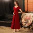Gxwp126 Wine Red Long Style