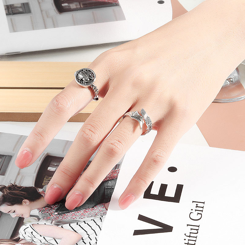 Men And Women Personality Retro Niche Tide Adjustable Ring