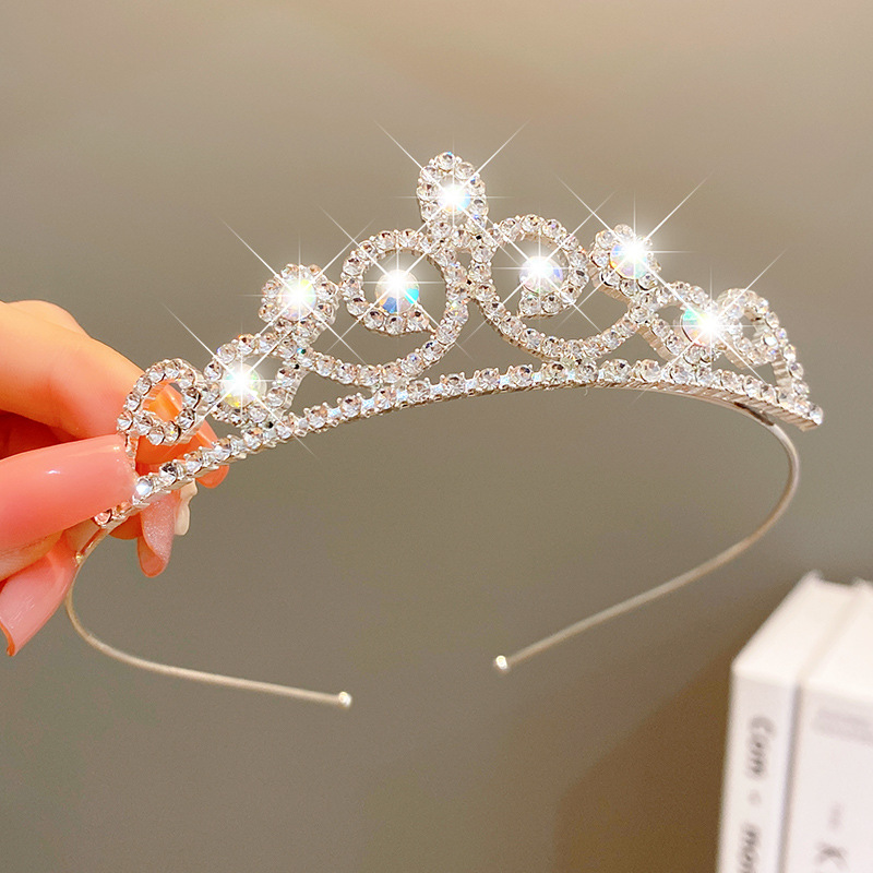 Sweet Fashion Jewelry Hair Accessories Multicolor Pearl Crown Banquet Birthday Fashion Princess Headband Girl Kawaii Crown Crown Headband Headgear Headgear Crystal  Wedding Party Hair Accessories — foto 12