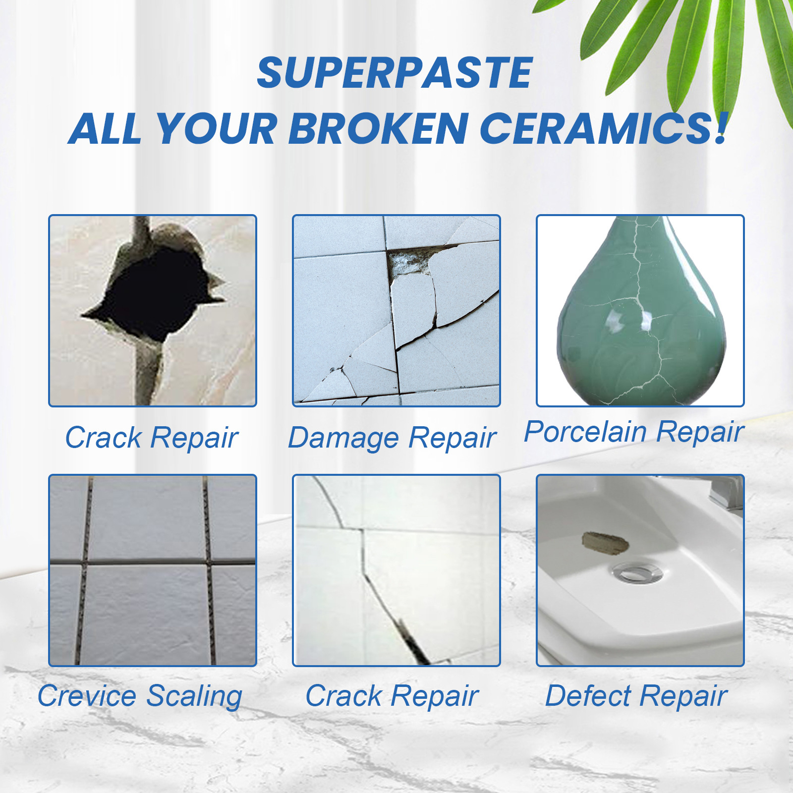 Jaysuing Tile Repair Adhesive For Bathtubs, Marble Furniture, Floor Tiles, Toilets, Crack Repair, Hole Filling, And Grouting — foto 5