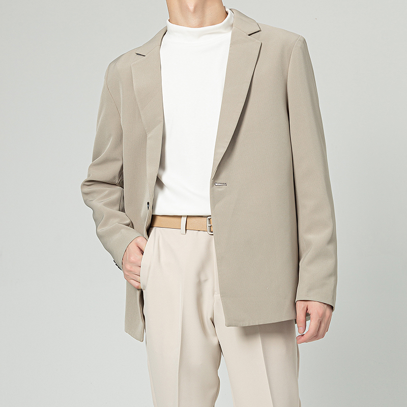 Light Familiar Style Men's Small Single Western Casual Suit Top