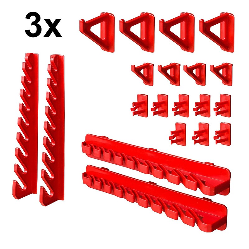 WALL MOUNTED TOOL PEG BOARD SET GARAGE STORAGE BINS WORKSHOP RACK SHED ORGANISER — image 2