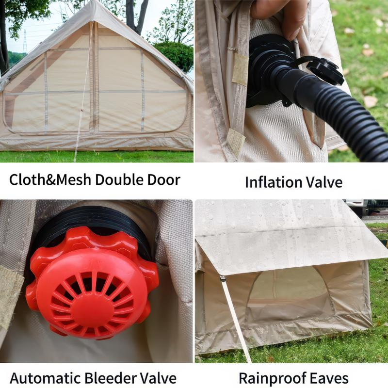 Luxury Camping Tent Inflatable Waterproof For 4 To 6 People_voghion.com
