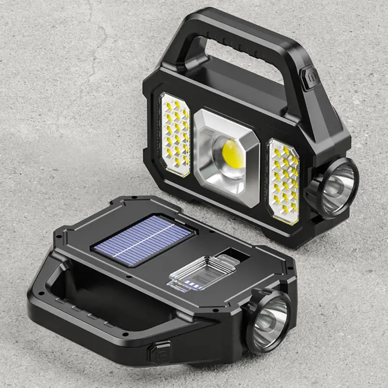 Outdoor Waterproof Solar Power Charger Flashlight Strong