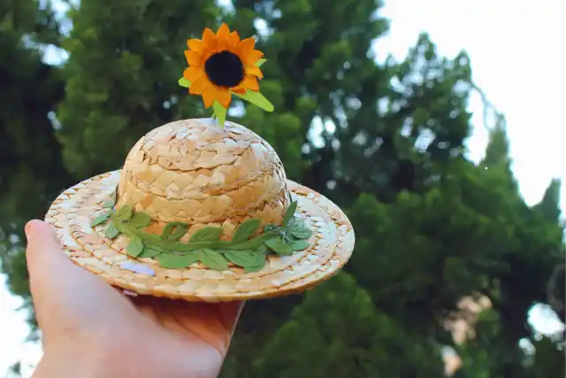 Mesh Flower Embroidery Dress Cat Clothes Sunflower Hat - Shop at LoveMi