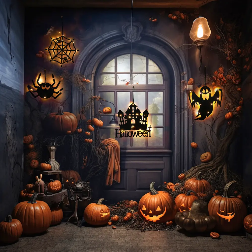 Halloween LED Decorative Lights Luminescent Spider Listing Home Decor