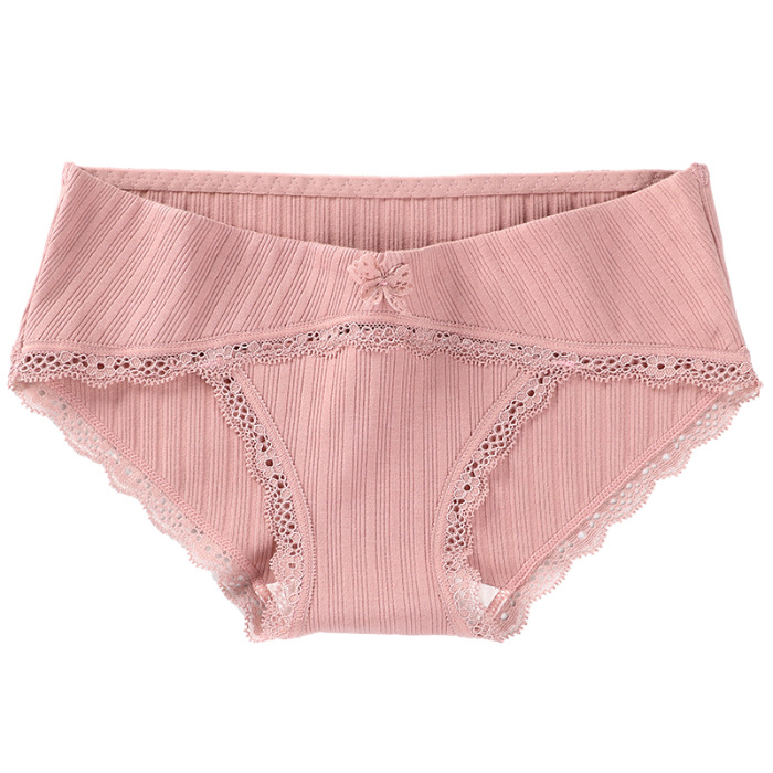 Title 5, Maternity Low-rise Panties With Threaded Lace Trim