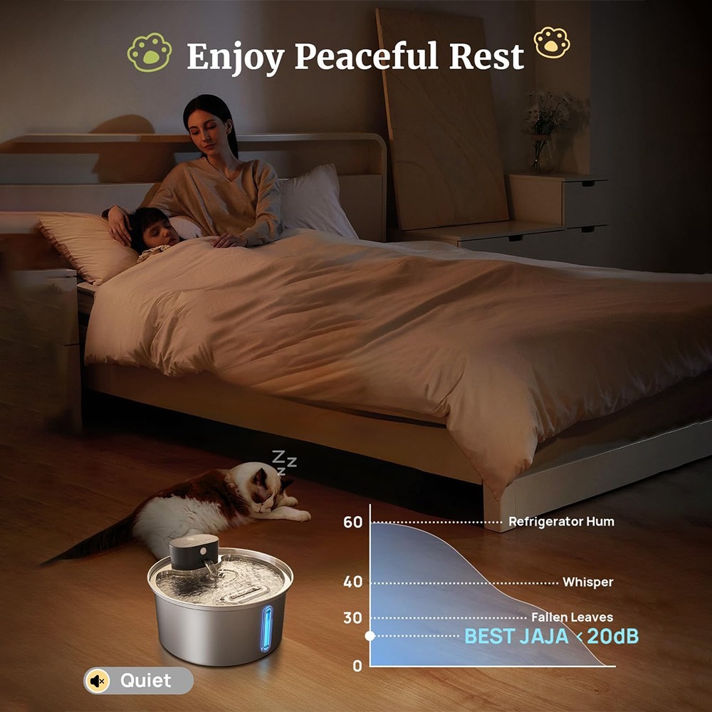 3.2L Wireless Automatic Pet Water Fountain, 3 Modes Sensor Drinking Dispenser — image 8
