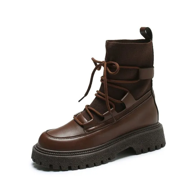 Autumn And Winter New European Station Trend With Martin Boots Casual Short Boots Brown - Shop at LoveMi