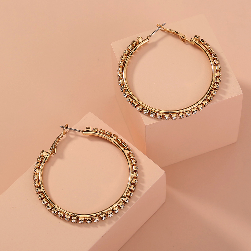 Funky rhinestone hoops, funky earrings