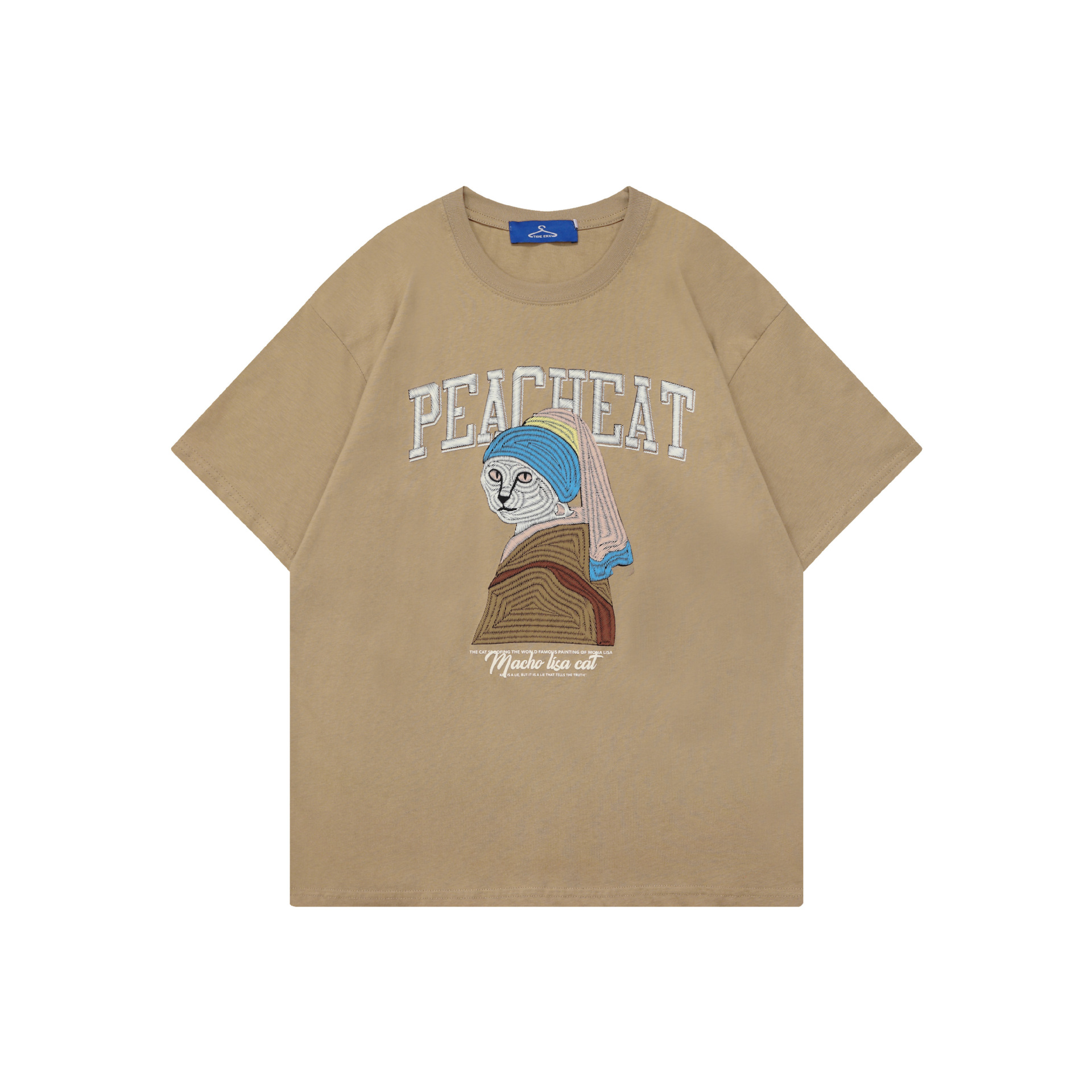 Round Neck Vintage Cartoon Loose Short Sleeve