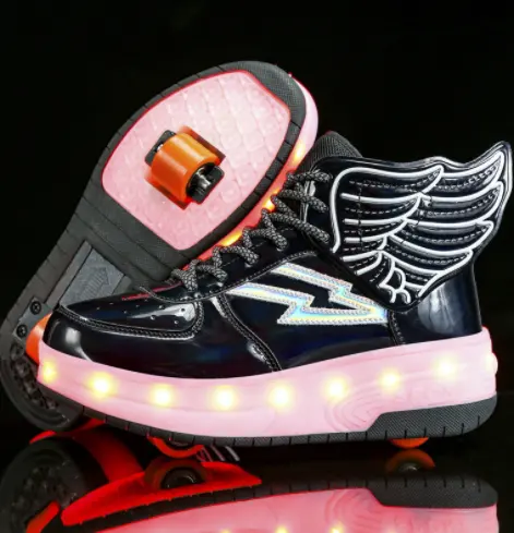 Double Wheel Led Light Shoes Student Roller