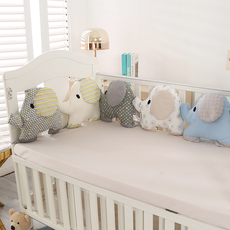 Title 3, Cartoon Cotton Elephant Bed Fence