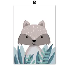 Wild Jungle Animal Art Poster Canvas Painting - View 1