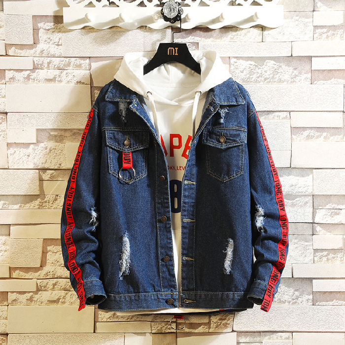Youth Fall Denim Jacket Male Spring And Autumn Junior High School Students