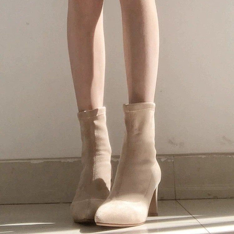 Faux Suede Ankle Boots