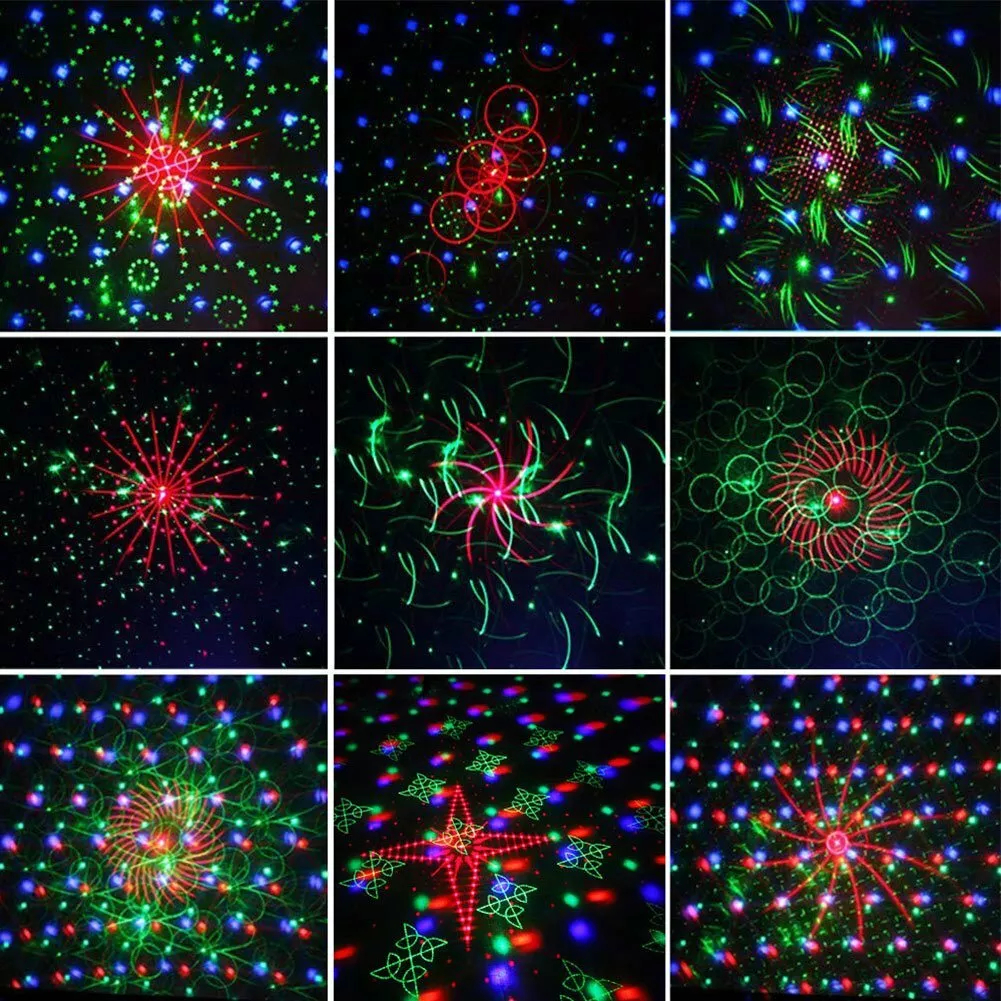 1240 Pattern LED Laser Projector Stage Light RGB Party KTV Club Lights Christmas