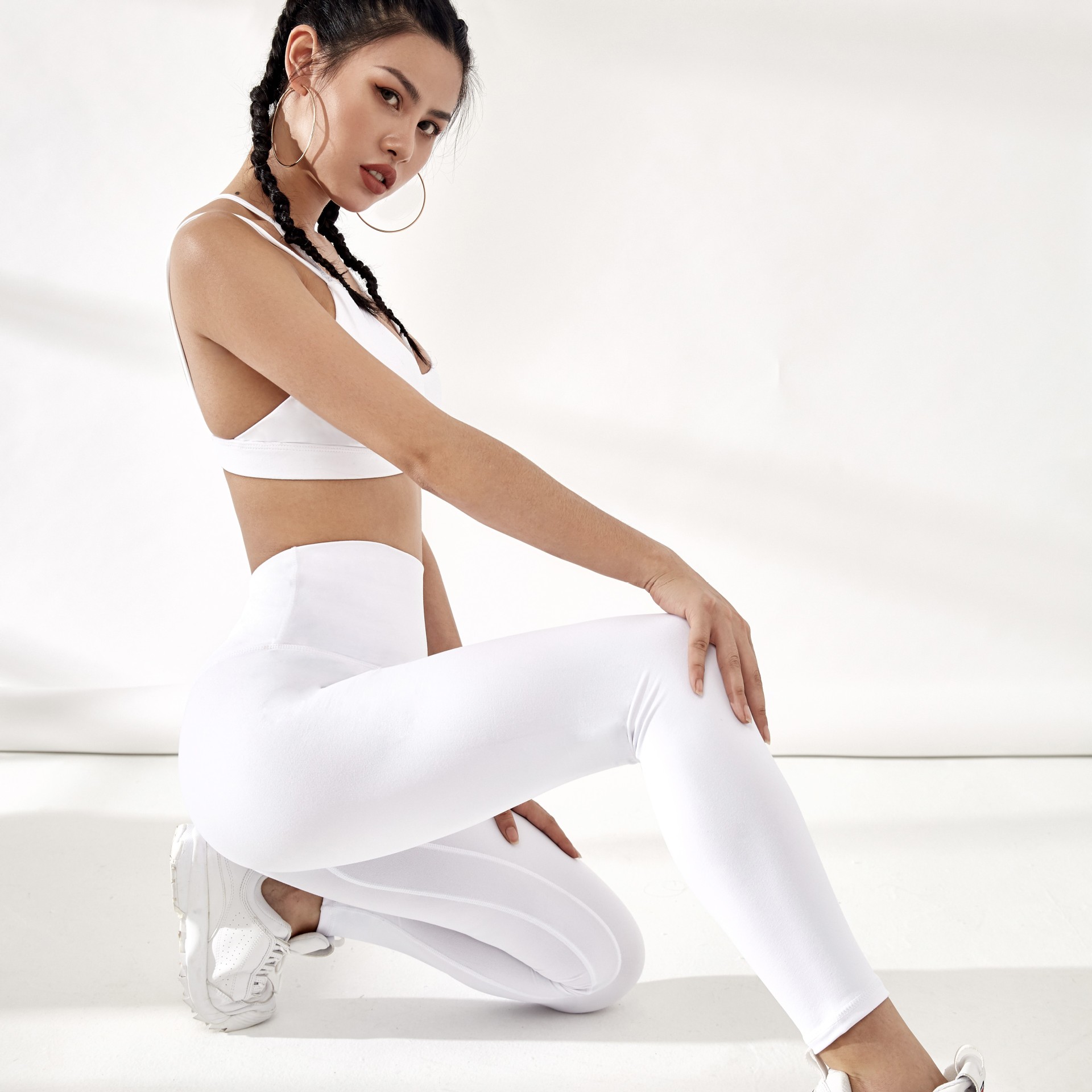 Running Yoga Wear Suit Women's Solid Color Beauty Back Sports Vest