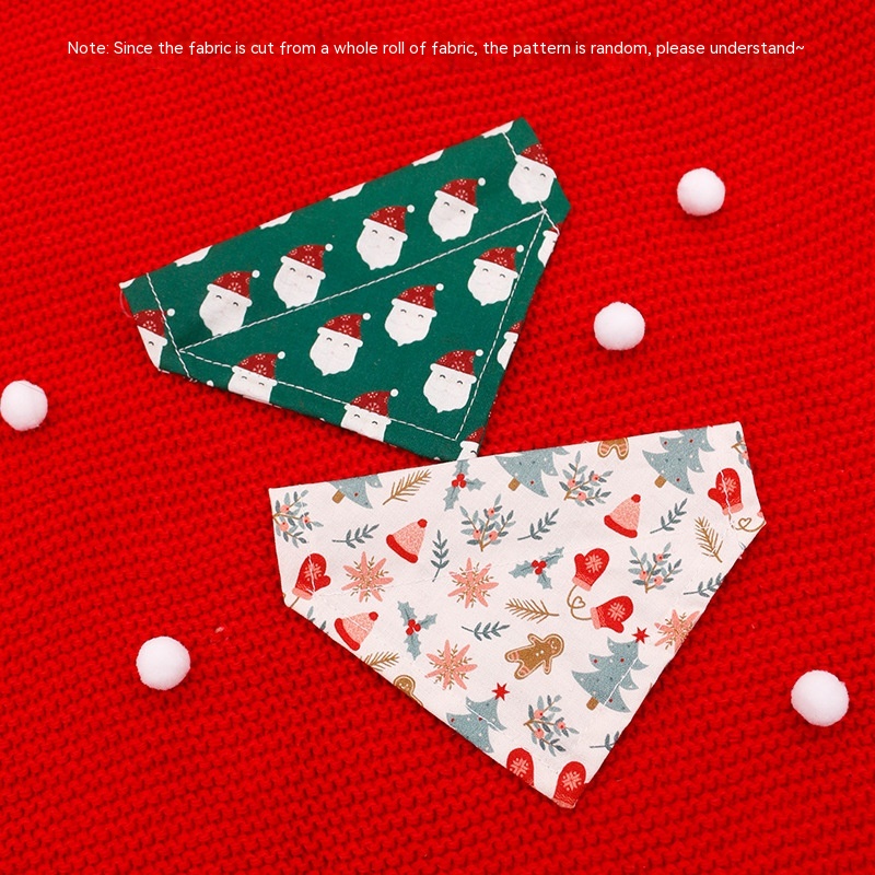 Pet Supplies Dogs And Cats Cartoon Cotton Triangular Binder - Image 2