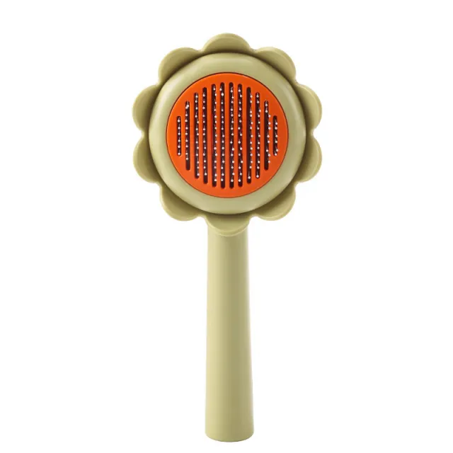 Cat Brush Dog Shedding Brush Flower Shape Stainless Steel Self Cleaning For Dog For Pet Supplies, Cat Grooming Brush, Self Cleaning Slicker Brushes... Green - Shop at LoveMi