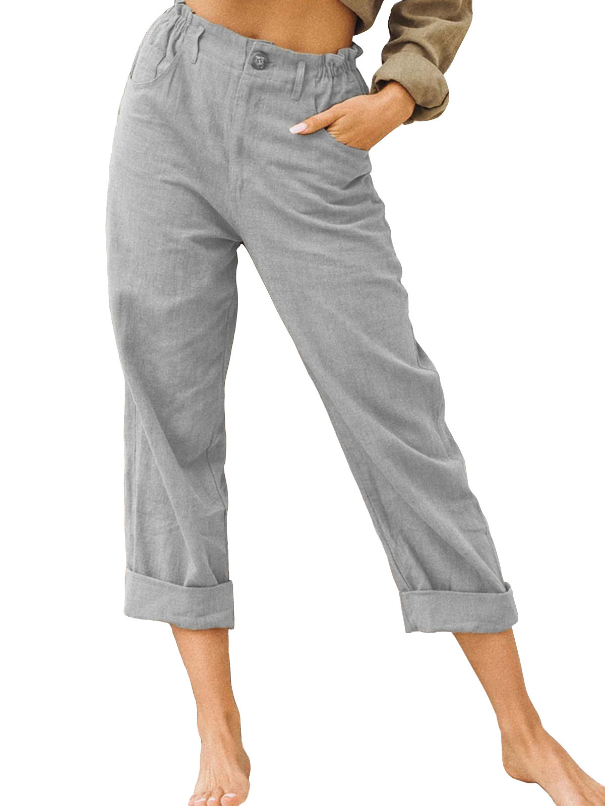 Title 7, Pantalon de Jogging Femme Taille Haute Mode Cas...