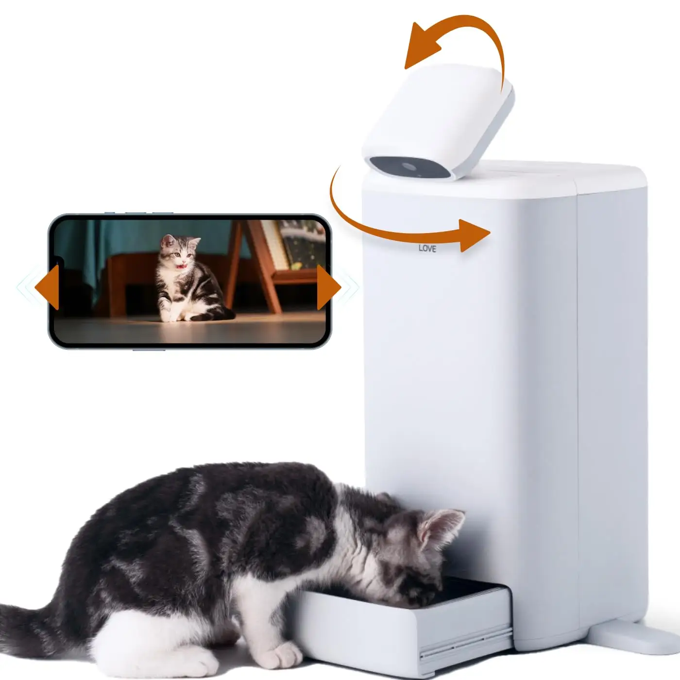 Automatic Cat Feeder Camera Timed Pet Portion