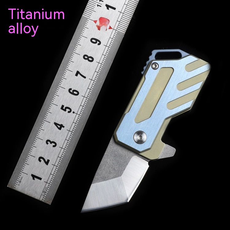 Titanium Alloy Folding Knife S35VN  Outdoor Self-defense Portable High Hardness Mini Folding Knife