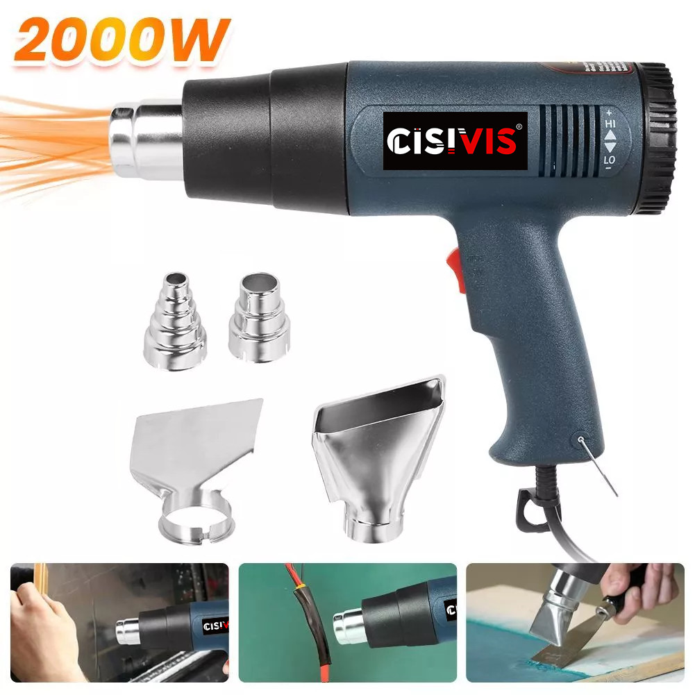Pistolet à air chaud professionnel 2KW, pistolet thermique – Image 6