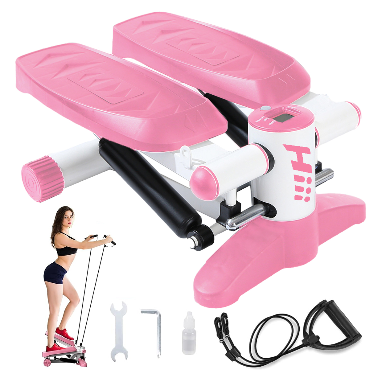 3-in-1 Stepper with Pull Rope and Counter. Aerobic Exercise - Stay Fit and Active Looking for a fun and effective way to get in shape? Mytrix mini stepper provides a low-impact but efficient workout that targets your calves, thighs, toes, abdomen, back, a