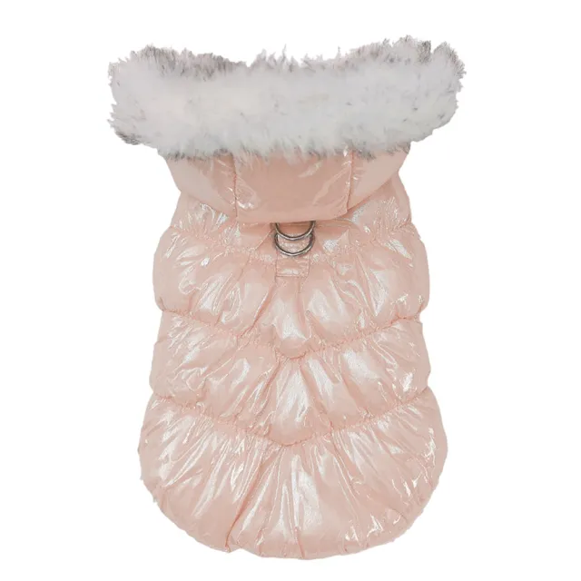 Two Legged Hooded Pet Cotton Padded Clothes Champagne - Shop at LoveMi