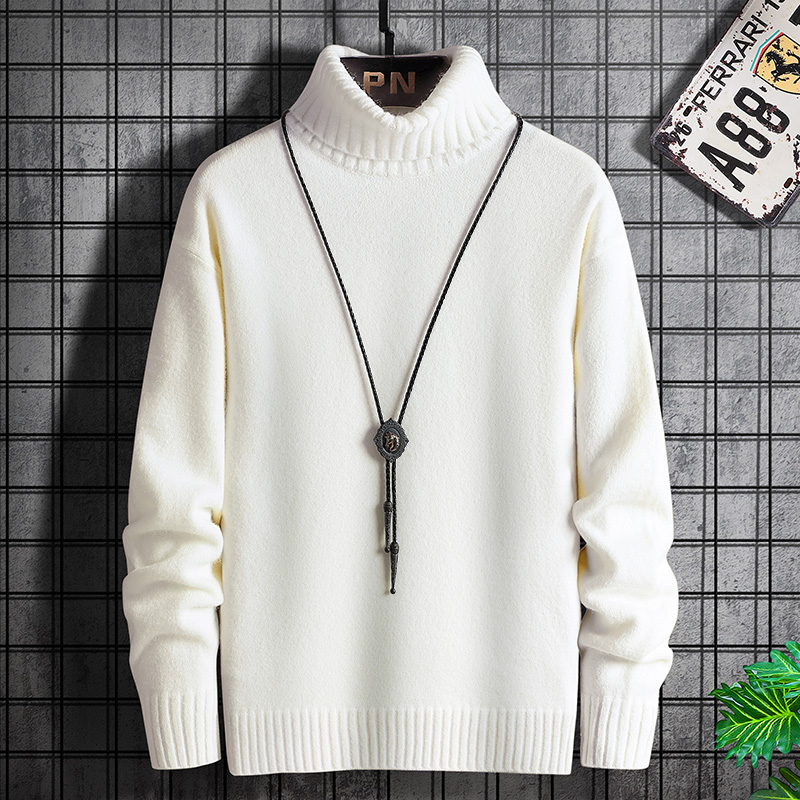 Men's Fashion Casual Turtleneck Sweater Slim Fit Top