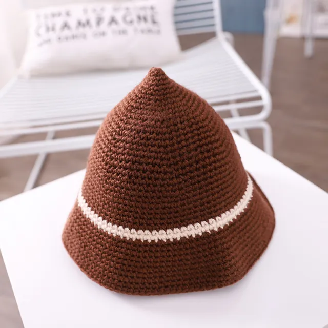 Magic Hat Knitted Woolen Bowl Hat Light Body Foldable Coffee - Shop at LoveMi