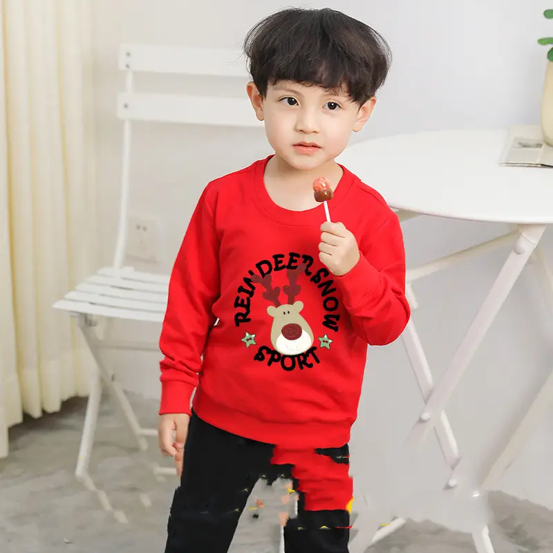 Children's Sweater Korean Style Sweatshirt Boys' Round