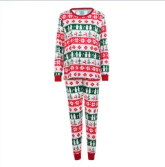 Christmas Long-sleeved Print Home Parent-child Outfit - Photo Color - View 1