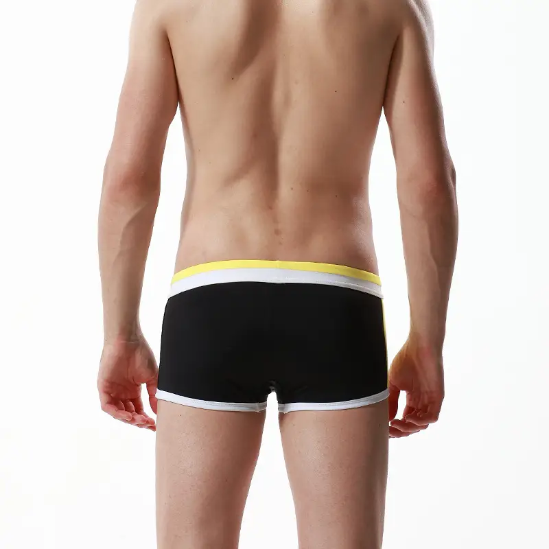 Men's Color Matching Boxer Swimming Trunks