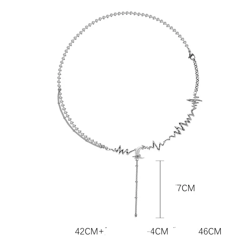 Crescent Curved Pendant Necklace Female Personality