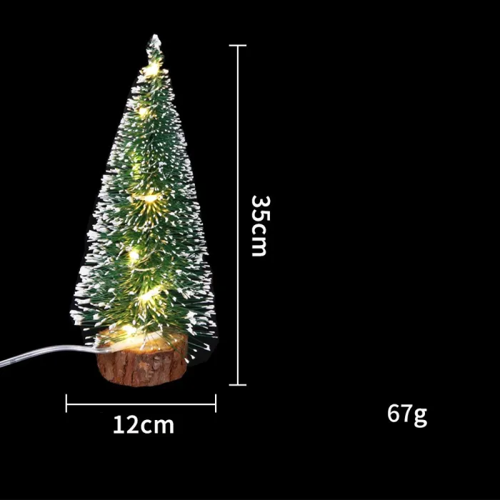 Mini LED Christmas Tree Decoration, Tabletop Tree with String Lights (15-40 cm) - detail photo 9