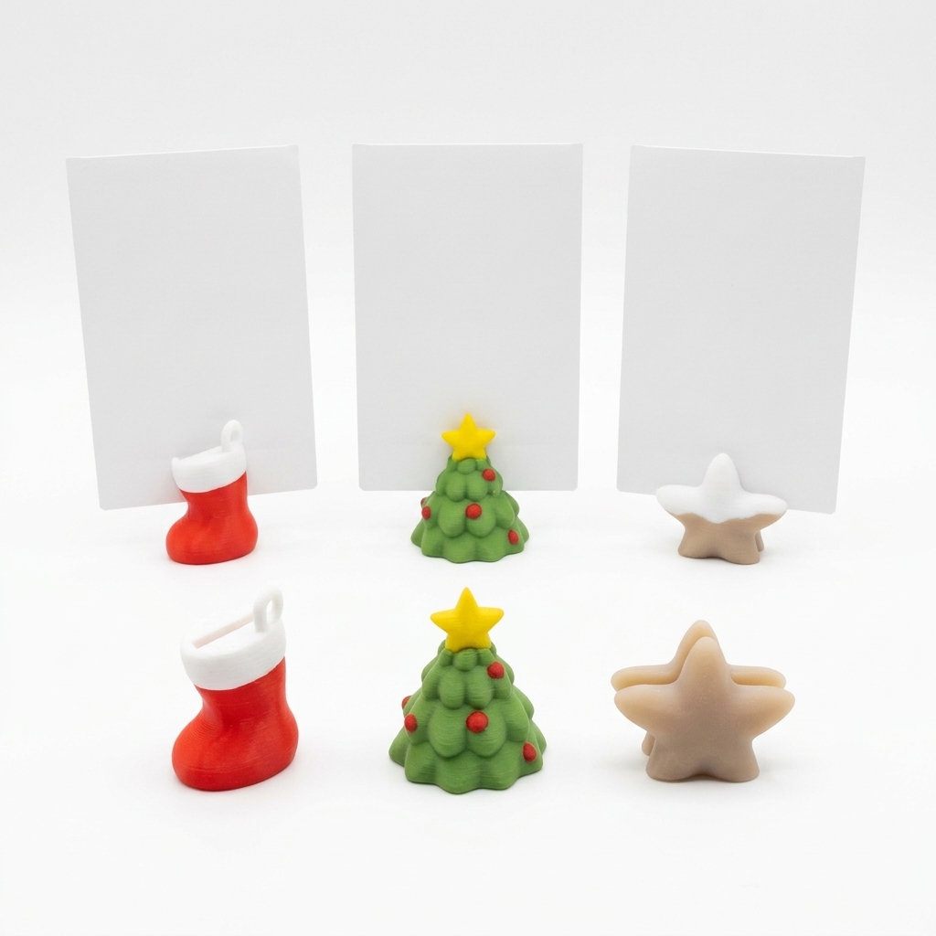 Christmas Photo Holder Set, 3D Printed